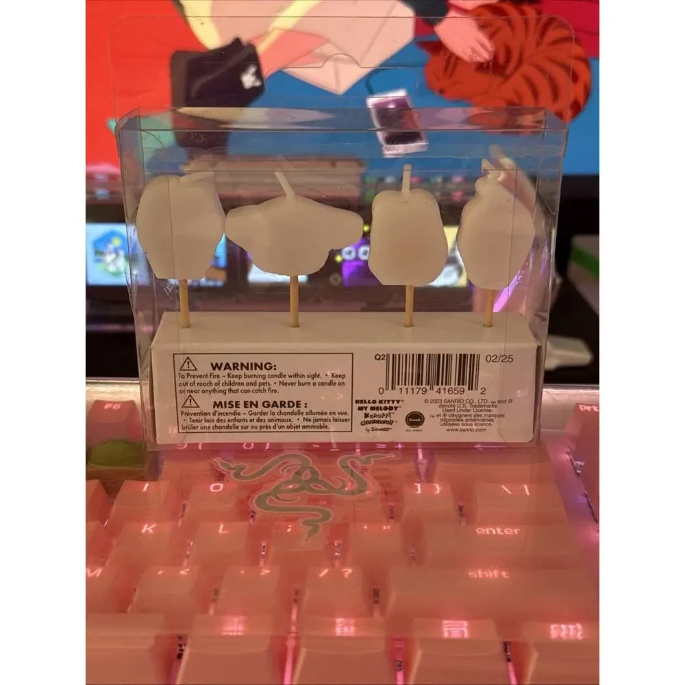 Sanrio Hello Kitty & Friends Birthday Candle 4 Pick Topper My Melody Keroppi